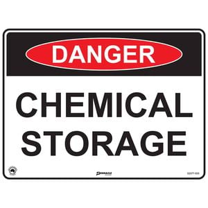 Pinnacle 400 x 300mm Metal Danger Chemical Storage Sign