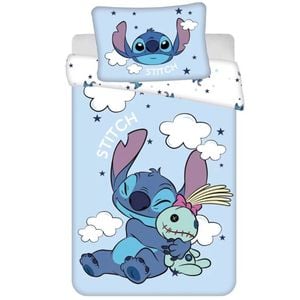 Disney Lilo & Stitch Clouds Cotton Quilt Cover Set Toddler Bed Size