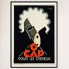 Galrie O Cap Pour Les Cheveux Vintage Advertising Poster by Charles Loupot Art Decor, Black Frame, 50 x 70cm (20 x 28inch)