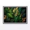 Lush Tropical Leaves in Green  Print 100% Australian Made 90x60cm  (Poster)