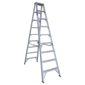 Indalex 2.7m 180kg Pro Series Industrial Aluminium Double Sided Step Ladder