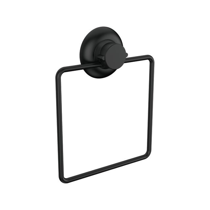 Naleon Black Suction Works Towel Ring