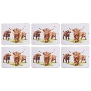 Ashdene Highland Herd Set Of 6 Placemats