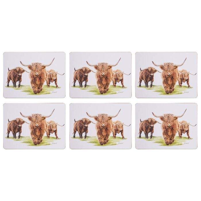 Ashdene Highland Herd Set Of 6 Placemats
