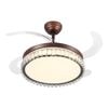 Windora Thalia 42" Bronze Crystal Chandelier DC Ceiling Fan w/ 3CCT LED Remote Control