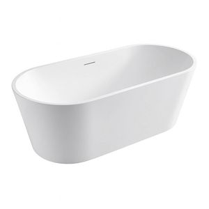 Amelie Deauville 1700mm Freestanding Bath Gloss White Overflow