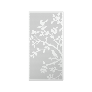 Walpix 1800 x 900 x 2.0mm Perforated Aluminium Decorative Screen Flat Profile Spring Full Perf - White Satin