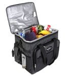 Koolatron 12V Electric Cool Bag, 25L, Plug In Iceless Portable Picnic Bag, Gray/Black