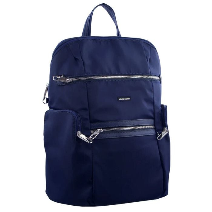 Pierre Cardin Nylon Anti-Theft High Quality Backpack 29.5x17x37cm - Navy