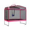 Everfit 6FT Kids Rectangle Trampoline with Enclosure Net Swing Belt 3-in-1 Rebounder Toys Pink