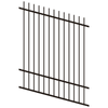 ProtectorAl 350 - 1200 x 1500mm Satin Raked Up to 15º Picket Top Pool Fence Panel - Black