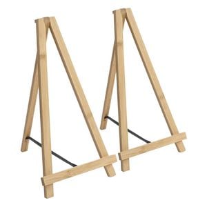Mini Wooden Display Easels - 20cm x 26cm x 36cm - Brown - Pack of 3