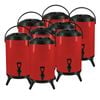 SOGA 8X Stainless Steel Insulated Beverage Dispenser with Tap 14L Red