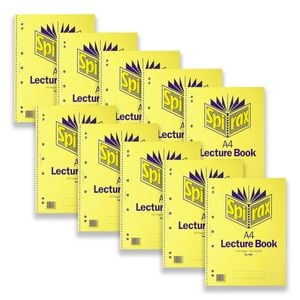 10pc Spirax 906 Lecture Book A4 Notebook School/writing 7mm Ruled 140pgs Yellow