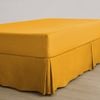 Dreamaker Superfine Washed Microfibre Pleated Valance Mustard King Bed