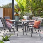 Marquee 7 Piece Steel Sling Back Outdoor Setting