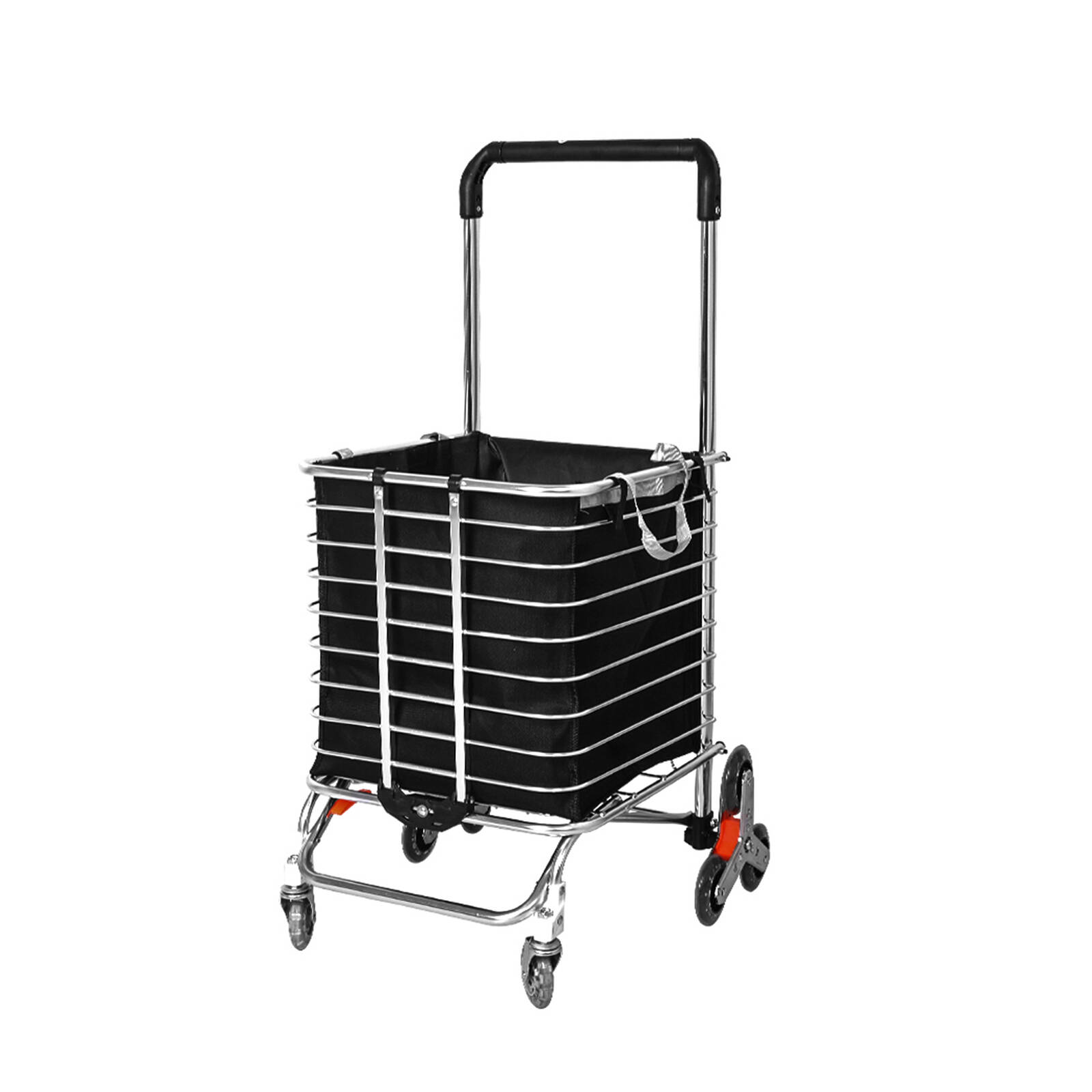 Foldable Shopping Trolley Cart in Black