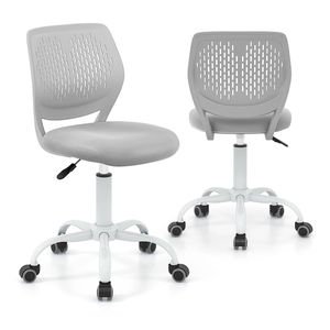 Costway Swivel Computer Desk Chair Ergonomic Office Mesh Chair Grey