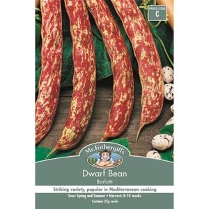Mr Fothergill's Borlotti Dwarf Bean Vegetable Seed