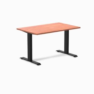 Desky Fixed Height Red Cedar Softwood Desk 120x75cm Matte Black Leg