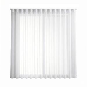 Riva 3101-3400 x 2001-2500mm Custom Made Huntley Wavefold Sheer Curtain & Track