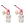 2 X Pet Hanging Water Bottle No Drip Water Dispenser Rabbit Dog Cat Drinking Bottle-pink