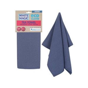 White Magic 70cm Single Tea Towel Kitchen Cleaning/Wiping Drying Dishcloth Denim