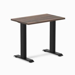 Desky Fixed Height Mini Jarrah Legno Desk 800x500mm Matte Black Leg