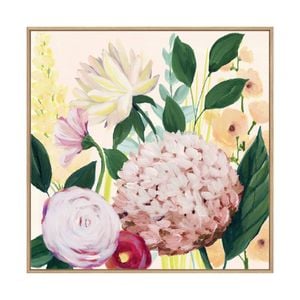 Artey | Mother's Day Blooms II - Framed Canvas - Natural Frame - 140 x 140cm