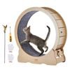 VEVOR 910mm Cat Exercise Wheel Wooden Board with Detachable Carpet for Training