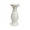 Stoneware Ceramic Lopez 29.5cm Pillar Candle Holder Large - White