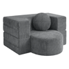 Familand 100cm Convertible Memory Foam Sofa Bed In Grey