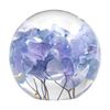 Leni Handcrafted Floral Resin Sphere W/ Real Hydrangeas Flower Clear 8x7.5cm