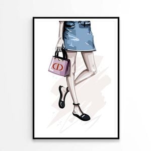 Stylish Pink Bag Fashion   Print 100% Australian Made 60 x 90cm   (Poster)