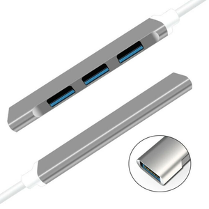 4 Port Usb C Hub 3.0 Type C Multi Splitter Otg Adapter For Pc Laptop Mac Android