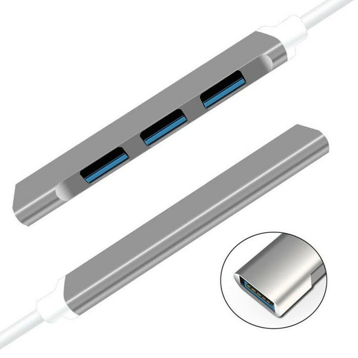 4 Port Usb C Hub 3.0 Type C Multi Splitter Otg Adapter For Pc Laptop Mac Android