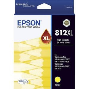 Epson GENUINE Original Epson 812XL High Capacity Yellow Ink Cartridge Toner C13T05E492
