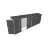 Build-a-Shed 0.8 x 6 x 2m Hinged Door Tunnel Shed with Double Sliding Side Doors - Grey