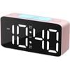 Catzon Digital Alarm Clock With 7 Color Night Light Adjustable Volume-pink