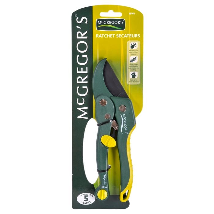 McGregor's Ratchet Action Anvil Secateurs