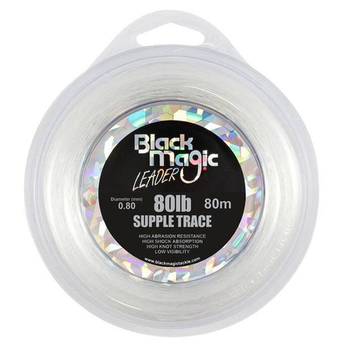 Black Magic Supple Trace Monofilament Fishing Leader 80lb