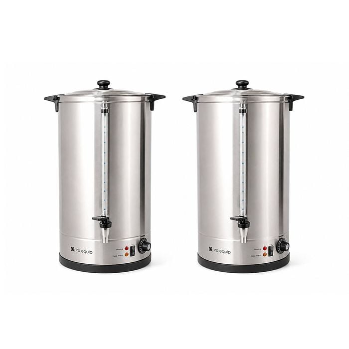 Pro.equip 20L Hot Water Urn Stainless Steel (2 Pack)