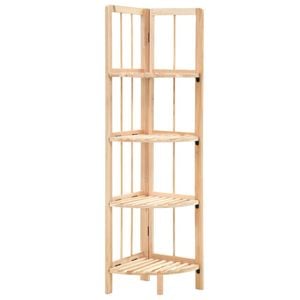 vidaXL Corner Shelf Cedar Wood Folding Storage Display Rack Home Organiser
