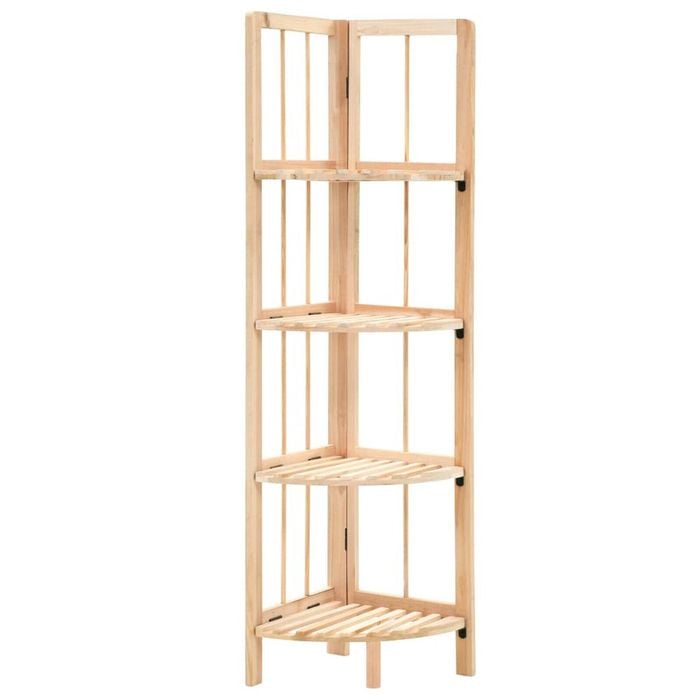 vidaXL Corner Shelf Cedar Wood Folding Storage Display Rack Home Organiser