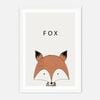 Galrie Charming Modern Minimalist Fox Art Print for Home Decor, White Frame, A3 30 x 42cm (12 x 16inch)