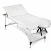 3-Fold Portable Aluminum Massage Table - White