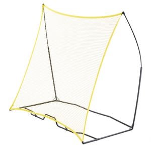 Vevor 221x116x200cm Soccer Rebounder Portable Soccer Trainer Net Yellow with Portable Bag