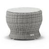 Newport Outdoor Wicker Round Side Table Brushed Grey
