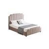 Elegant Collections Santosa King Champagne Velvet Bed