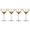 Ladelle Prism Set of 4 Coupe Glasses - Amber